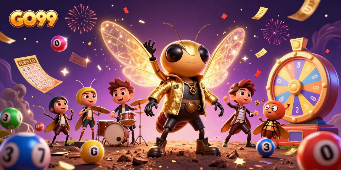 Experience GO99 vibes with a vibrant 3D casino rock star scene full of excitement!